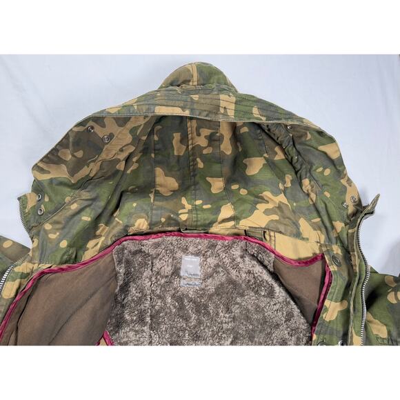 Gap Adult Large Camouflage woodland Sherpa lined jacket coat hooded Field chore - Picture 10 of 15